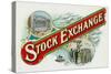 Stock Exchange Brand Cigar Box Label-Lantern Press-Stretched Canvas