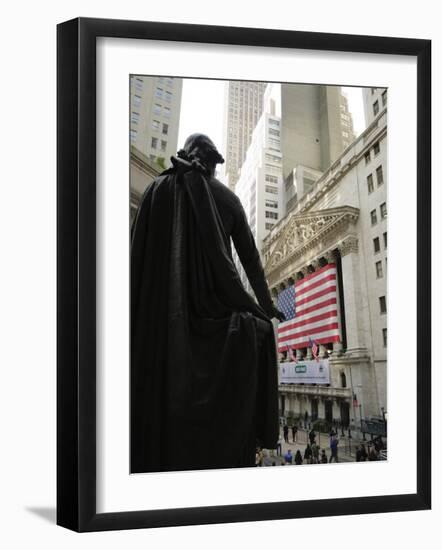 Stock Exchange, Financial District, Lower Manhattan, New York City, New York, USA-Robert Harding-Framed Photographic Print