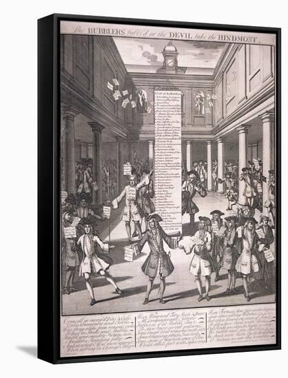 Stock Exchange, London, 1720-James Cole-Framed Stretched Canvas