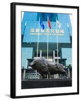 Stock Exchange, Shenzhen Special Economic Zone (S.E.Z.), Guangdong, China-Charles Bowman-Framed Photographic Print