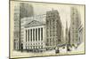 Stock Exchange, Wall Street-null-Mounted Art Print