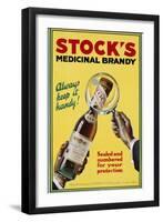 Stock's Medicinal Brandy Poster-null-Framed Giclee Print