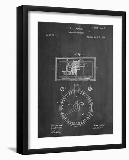 Stock Ticker Patent-null-Framed Art Print