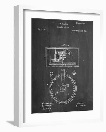 Stock Ticker Patent-null-Framed Art Print