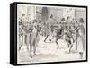 Stockbrokers Dance for Joy at News of the Boers' Surrender in the War in Africa-Ralph Cleaver-Framed Stretched Canvas