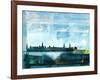 Stockholm Abstract Skyline I-Emma Moore-Framed Art Print