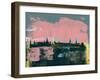 Stockholm Abstract Skyline II-Emma Moore-Framed Art Print