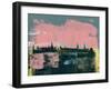 Stockholm Abstract Skyline II-Emma Moore-Framed Art Print