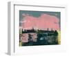 Stockholm Abstract Skyline II-Emma Moore-Framed Art Print