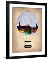 Stockholm Air Balloon-NaxArt-Framed Art Print