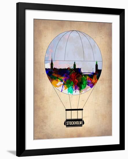 Stockholm Air Balloon-NaxArt-Framed Art Print