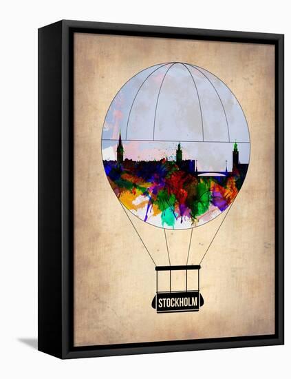 Stockholm Air Balloon-NaxArt-Framed Stretched Canvas