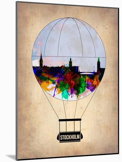 Stockholm Air Balloon-NaxArt-Mounted Art Print