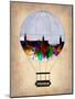 Stockholm Air Balloon-NaxArt-Mounted Art Print