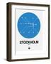 Stockholm Blue Subway Map-NaxArt-Framed Art Print