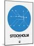 Stockholm Blue Subway Map-NaxArt-Mounted Art Print