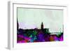 Stockholm City Skyline-NaxArt-Framed Art Print