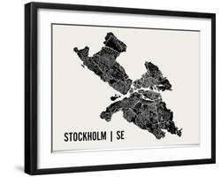 Stockholm Map Art Print-null-Framed Art Print