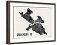 Stockholm Map Art Print-null-Framed Art Print