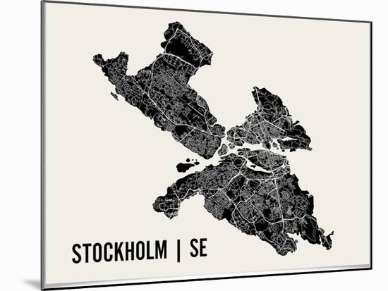 Stockholm Map Art Print-null-Mounted Art Print