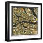 Stockholm Map-Jazzberry Blue-Framed Art Print