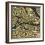 Stockholm Map-Jazzberry Blue-Framed Art Print