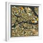 Stockholm Map-Jazzberry Blue-Framed Art Print