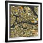 Stockholm Map-Jazzberry Blue-Framed Art Print