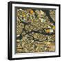 Stockholm Map-Jazzberry Blue-Framed Premium Giclee Print