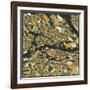 Stockholm Map-Jazzberry Blue-Framed Art Print