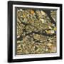 Stockholm Map-Jazzberry Blue-Framed Art Print