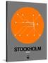 Stockholm Orange Subway Map-NaxArt-Stretched Canvas