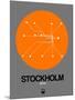 Stockholm Orange Subway Map-NaxArt-Mounted Art Print