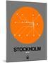 Stockholm Orange Subway Map-NaxArt-Mounted Art Print