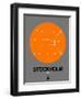 Stockholm Orange Subway Map-NaxArt-Framed Art Print