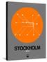 Stockholm Orange Subway Map-NaxArt-Stretched Canvas