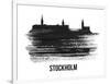 Stockholm Skyline Brush Stroke - Black II-NaxArt-Framed Art Print