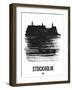 Stockholm Skyline Brush Stroke - Black-NaxArt-Framed Art Print