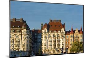 Stockholm, Sweden Downtown Beautiful Apartment Old Sunset Buildings-Bill Bachmann-Mounted Photographic Print