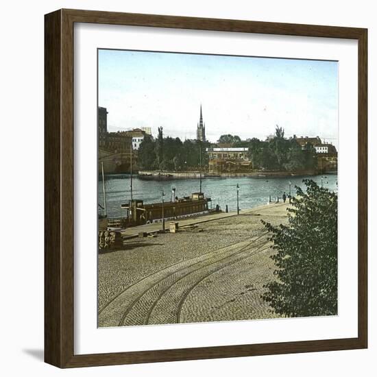 Stockholm (Sweden), Stromparterren, Circa 1897-Leon, Levy et Fils-Framed Photographic Print