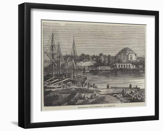 Stockholm, the Admiralty and Harbour-null-Framed Giclee Print