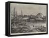 Stockholm, the Admiralty and Harbour-null-Framed Stretched Canvas