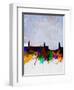 Stockholm Watercolor Skyline-NaxArt-Framed Art Print