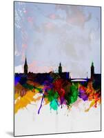 Stockholm Watercolor Skyline-NaxArt-Mounted Art Print