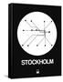 Stockholm White Subway Map-NaxArt-Framed Stretched Canvas