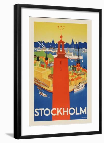 Stockholm-Vintage Posters-Framed Art Print