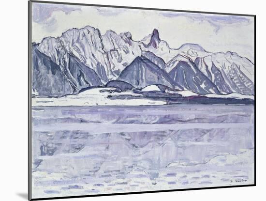 Stockhorn Verschneit-Ferdinand Hodler-Mounted Giclee Print