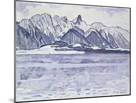 Stockhorn Verschneit-Ferdinand Hodler-Mounted Giclee Print