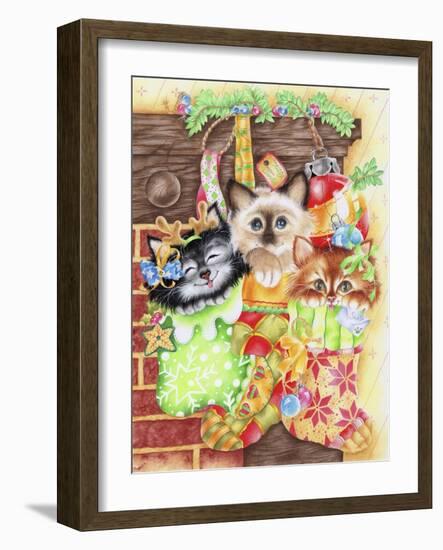 Stocking Fillers Kitten-Karen Middleton-Framed Giclee Print