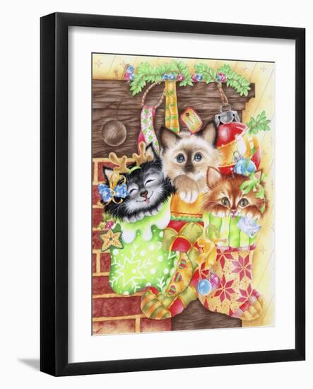 Stocking Fillers Kitten-Karen Middleton-Framed Giclee Print